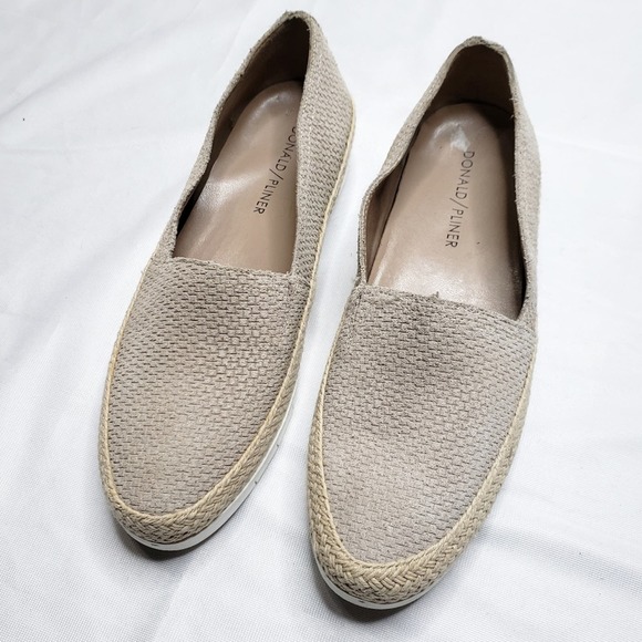 Donald J Pliner Paryn Slip On Loafers Leather Tan Espadrille Size 6 Women's - Picture 5 of 9